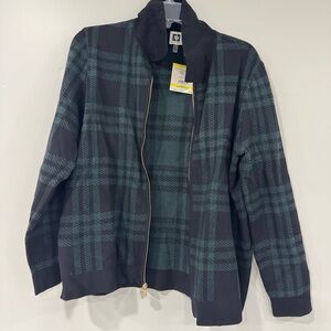 NWT Anne Klein Dark Green and Black Jacket Size Medium